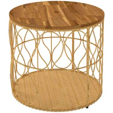 Coffee table, round, Beige