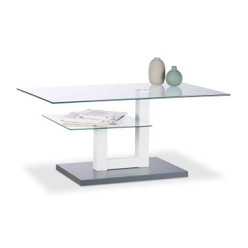 Kavos staliukas Relaxdays 10023138.0, su šonine lentyna, 100 × 45 × 60 cm