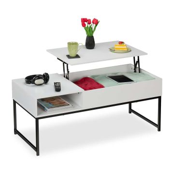 Kavos staliukas su daiktadėže Relaxdays 10049653_470, 110 × 45 × 50 cm