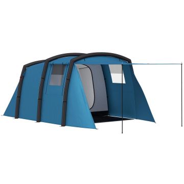 Camping tent, 6 people, Blue, 4.4 × 2.8 × 1.95 m