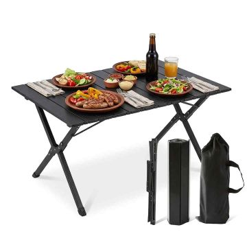 Kempingo stalas Relaxdays, sulankstomas, 90 × 44 × 60 cm