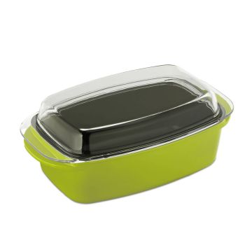 Kepimo forma Relaxdays 10036930.0, su stikliniu dangčiu, 39,5 × 15 × 22,5 cm
