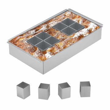 Kepimo forma Relaxdays, 12 blokelių, A–Z ir 0–9, Sidabrinė, 31,5 × 5,5 × 18 cm