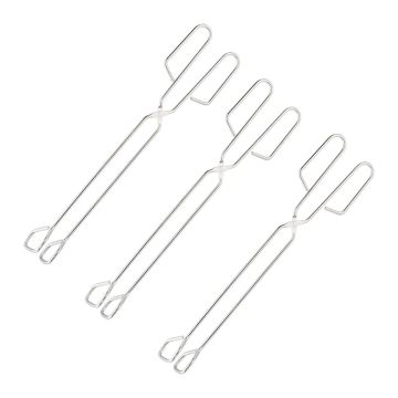 Kepimo žnyplių rinkinys Relaxdays 10046739.0, 3 vnt, Sidabrinė, 38 × 8 × 4,5 cm