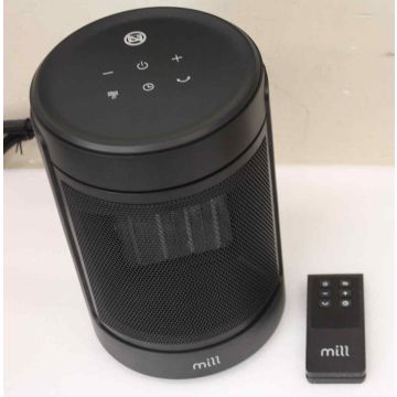 Keraminis ventiliatorinis šildytuvas Mill FH1500BLACK, 2 šildymo lygiai, 4 režimai