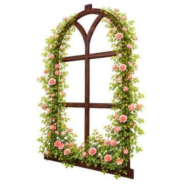 Ketaus sodo langas Relaxdays, dizainas B, Ruda, 44 × 68 × 1 cm