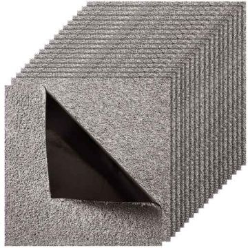 Carpet tiles VEVOR, 10 pcs, Brown, 457.2 × 457.2 × 12 mm