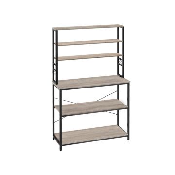 Полка кухонная 40x100x167см., серо-черная