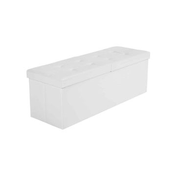 Suoliukas su atlenkiamu dangčiu 110 cm., baltos spalvos