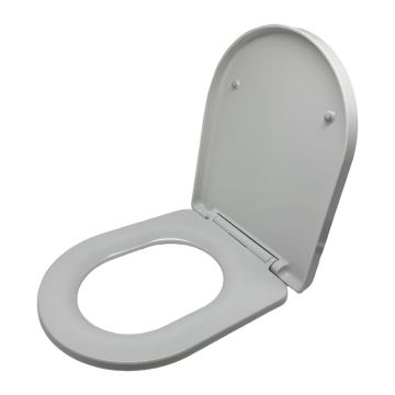 Klozeto dangtis Relaxdays, D forma, Balta, 36 × 42 × 4 cm