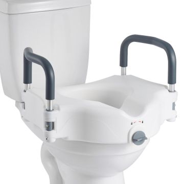 Toilet seat VEVOR SC7060B, Raised, with armrests, 535 × 450 × 330 mm