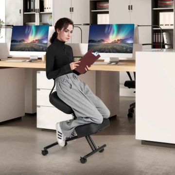 Kneeling chair, with backrest, 65–85 × 46 × 87–103 cm