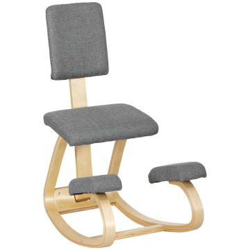 Kneeling chair, rocking, Grey, 51 × 84 × 93 cm