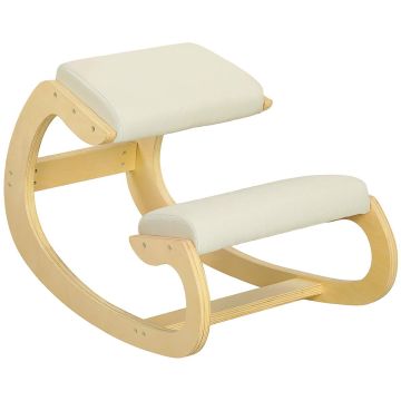 Kneeling stool, rocking, White, 55 × 85 × 55 cm