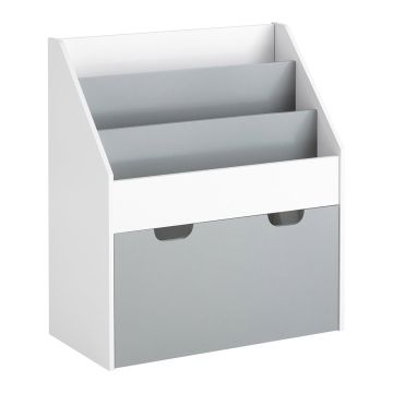 Детская полка 62,5x30x70см., белого/серого цвета