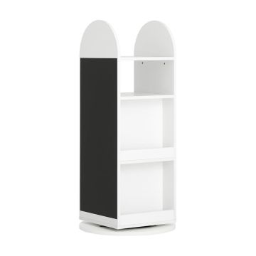 Книжная полка 48x48x105см., белого/черного цвета