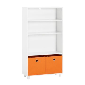 Детская полка 25x110x60см., белого/оранжевого цвета