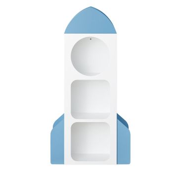 Детская полка 61x32x120см., белого/синего цвета