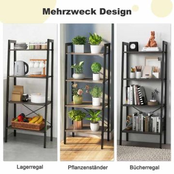 Bookshelf, 4-tier, 56 × 32 × 138 cm