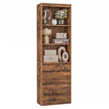 Книжный стеллаж VASAGLE, 3 ящика, 55 × 100 × 45 см