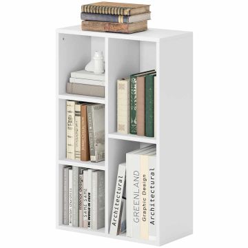 Bookshelf, vertical or horizontal, 5 compartments, 50 × 80 × 24 cm