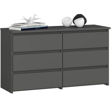 Chest of drawers CL100, 6 drawers, grey, 100 × 57 × 35 cm