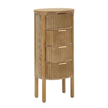 Komoda GOTEBORG, 3 stalčiai, Ruda, 38 × 82 × 33,5 cm