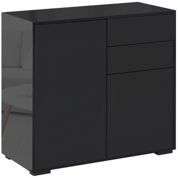 Комод Homcom 79x36x74см, черного цвета