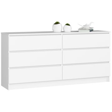 Комод NORE K160 с 6 ящиками, белый.