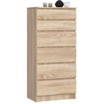 Комод NORE K60 с 6 ящиками, цвет дуб.