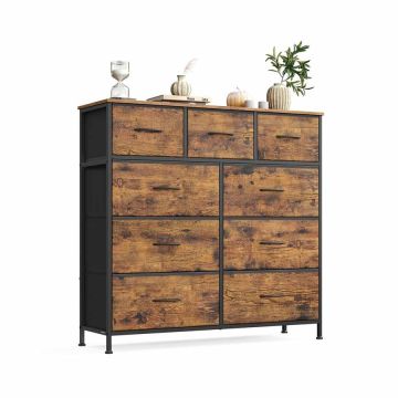 Комод SONGMICS, 4 тканевых ящика, 98,8 × 95,2 × 30 см