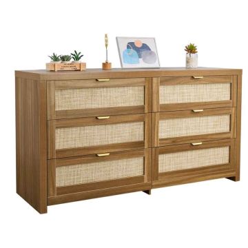 Chest of drawers VEVOR KLTC-01, 6 drawers, brown, 144.5 × 79.5 × 45 cm