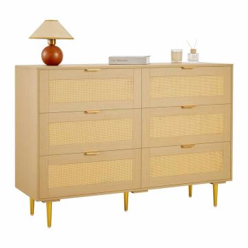 Chest of drawers VEVOR ZD-25TB01, 6 drawers, 120 × 85.4 × 39.5 cm