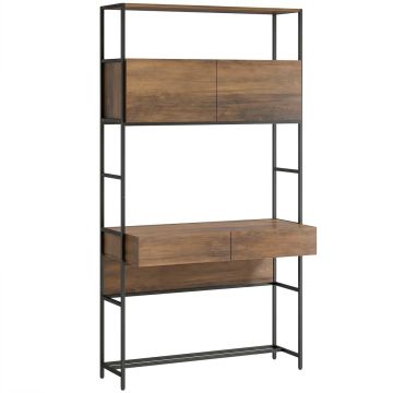 Computer desk, 2 cabinets and 2 drawers, 100 × 185 × 45 cm