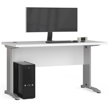 Kompiuterinis stalas BM-135, baltos spalvos, 135 × 76 × 60 cm