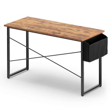 Computer desk, With side storage compartment, Brown, 119.38 × 50.8 × 76.2 cm