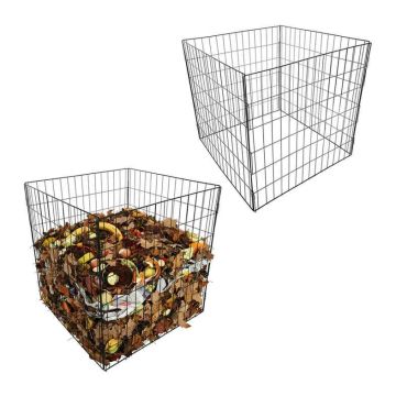 Kompostinių rinkinys Relaxdays, 2 vnt, Juoda, 76 × 76 × 76 cm