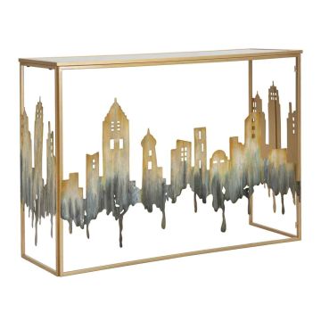 Konsolė City, Auksinė, 110 × 81 × 38,5 cm
