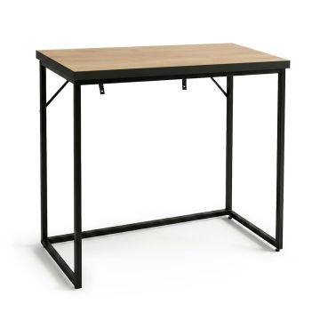 Консольный стол ORIGO, дубовый/чёрный, 90 × 75 × 35 см