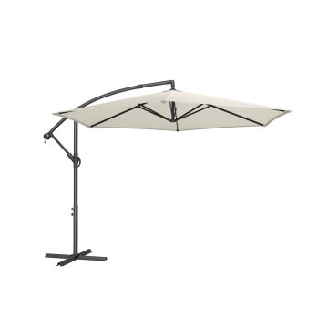 SONGMICS Cantilever Parasol, Sand, Ø 350 × 250 cm