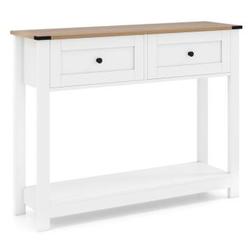 Console table, 2 drawers, White, 106 × 82 × 30 cm