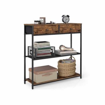 Konsolinis staliukas VASAGLE LNT092K01, 2 stalčiai, 24 × 76 × 80 cm
