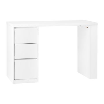 Косметический стол Activeshop 332, левосторонний, 3 ящика, Белый