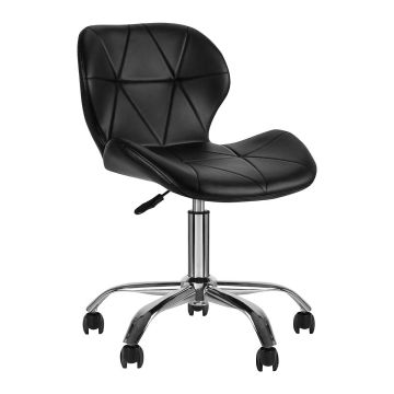 Косметическое кресло 4Rico QS-06, на колёсах, Чёрное