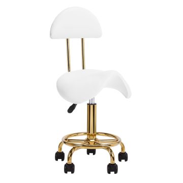 Beauty chair ACTIVESHOP 6001-G, White/gold