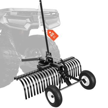 Landscape rake VEVOR LR3S, 24 steel tines