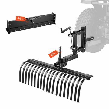 Landscape rake VEVOR LR8S, 19 tines, 1070 × 460 × 585 mm