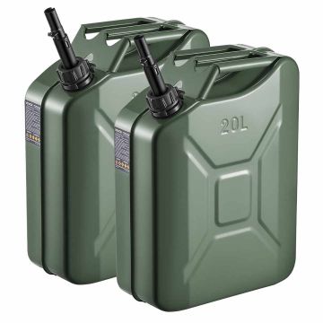 Канистры для топлива VEVOR Yoilp3001, 2 шт. по 20 л, Зелёный, 36 × 18 × 51 см