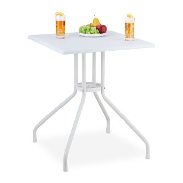 Квадратный уличный стол Relaxdays, До 4 человек, 61 × 75 × 61 см