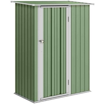 Sodo sandėliukas Outsunny 142x84x189cm., žalios/baltos spalvos